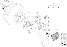 E61 545i N62 Touring / Pedals/  Pedal Assembly