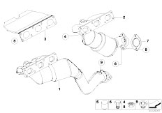 E60 525i M54 Sedan / Exhaust System/  Exhaust Manifold With Catalyst