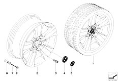 E83N X3 2.0d M47N2 SAV / Wheels/  Bmw La Wheel Star Spoke 113