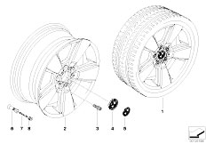 E83N X3 2.0d M47N2 SAV / Wheels/  Bmw Light Alloy Wheel Spider Spoke 143
