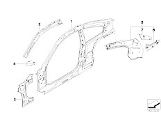 E63 645Ci N62 Coupe / Bodywork Single Components For Body Side Frame