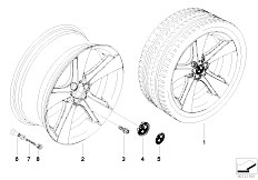 E61 525i M54 Touring / Wheels/  Bmw Light Alloy Wheel Spider Spoke 128