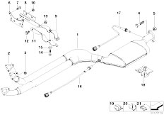 Z3 Z3 2.8 M52 Roadster / Exhaust System Catalytic Converter Front Silencer-3