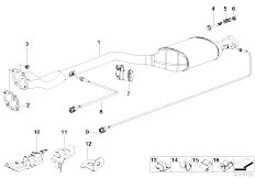 Z3 Z3 1.9 M44 Roadster / Exhaust System Catalytic Converter Front Silencer