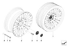 E64N 650i N62N Cabrio / Wheels/  Bmw La Wheel Radial Spoke 118