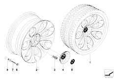E63 645Ci N62 Coupe / Wheels/  Bmw La Wheel Ellipsoid Styling 121