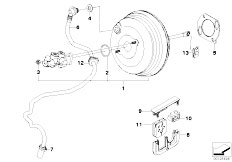 E53 X5 4.8is N62 SAV / Brakes Power Brake Unit Depression