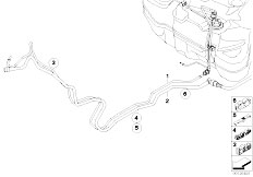 E60 525i N52 Sedan / Fuel Supply/  Fuel Pipe And Scavenging Line