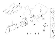 E63 645Ci N62 Coupe / Fuel Preparation System/  Suction Silencer Filter Cartridge