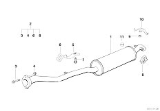 E36 318tds M41 Sedan / Exhaust System Rear Silencer