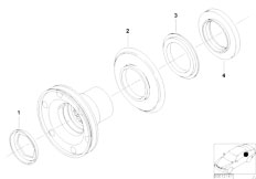 Z3 Z3 3.0i M54 Coupe / Rear Axle/  Drive Flange Suspension Gasket Ring