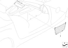 E85 Z4 3.0i M54 Roadster / Vehicle Trim/  Retrofit Floor Net