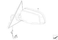 E61 525i N52 Touring / Vehicle Trim/  Outside Mirror Electrochr Fold In Sa430