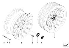 E61 525d M57N Touring / Wheels/  Bmw Light Alloy Wheel Radial Spoke 32