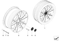 E61 525i M54 Touring / Wheels/  Bmw Light Alloy Wheel Radial Spoke 50