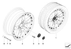E60 525i N52 Sedan / Wheels/  Bmw Composite Wheel Double Spoke 71