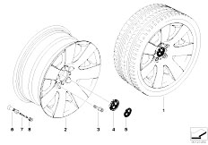 E60 525i M54 Sedan / Wheels/  Bmw La Wheel Star Spoke 123