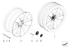 E61 525i M54 Touring / Wheels/  Bmw Light Alloy Wheel Spider Spoke 138