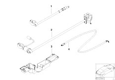 E46 316i N46 Touring / Vehicle Electrical System/  Battery Cable Battery Front