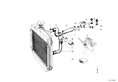 114 2002 M10 Sedan / Radiator/  Cooling System Water Hoses
