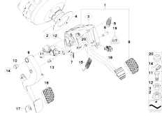 E90 330i N52N Sedan / Pedals/  Pedals With Return Spring-2