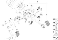 E82 125i N52N Coupe / Pedals/  Pedals With Return Spring-2