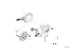 114 1600 M10 Cabrio / Rear Axle/  Differential Crown Wheel Inst Parts-3