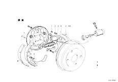 114 2002tii M10 Touring / Brakes/  Rear Wheel Brake Drum Brake