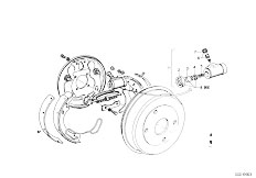 114 2002 M10 Sedan / Brakes/  Rear Wheel Brake Drum Brake-3