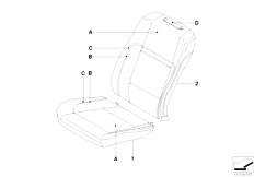 E71 X6 35dX M57N2 SAC / Individual Equipment Indiv Cover Basic Seat Front