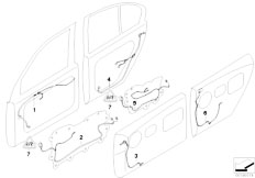 E65 740d M67 Sedan / Vehicle Electrical System/  Door Cable Harness
