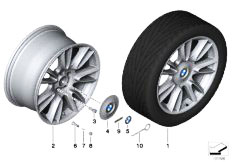 F01 730d N57 Sedan / Wheels/  Bmw La Wheel Individual V Spoke 301