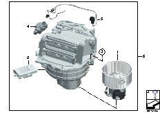 F02 730Ld N57 Sedan / Heater And Air Conditioning/  Blower Unit Mounting Parts