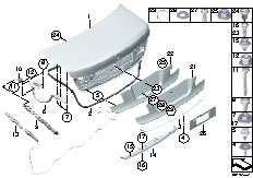 F01 750i N63 Sedan / Bodywork/  Single Components For Trunk Lid