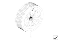 E71 X6 35dX M57N2 SAC / Wheels Winter Wheel Tyre Y Spoke 214
