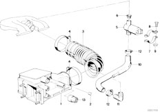 E30 316i M40 4 doors / Fuel Preparation System Volume Air Flow Sensor