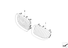 E60 520d M47N2 Sedan / Vehicle Trim/  Retrofit Trim Grille