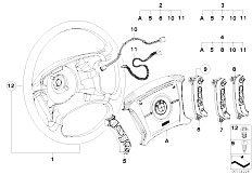 E83 X3 2.5i M54 SAV / Steering Steering Wheel Airbag Smart Multifunct