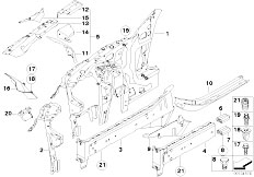 E64 M6 S85 Cabrio / Bodywork/  Wheelhouse Engine Support