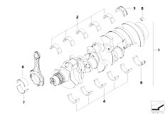 E61N M5 S85 Touring / Engine/  Crankshaft With Bearing Shells