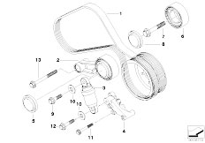 E63 M6 S85 Coupe / Engine Belt Drive Climate Compressor