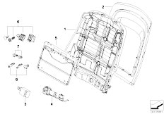 E46 318ti N46 Compact / Seats/  Front Seat Backrest Frame Rear Panel