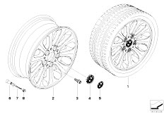 E81 116i 1.6 N43 3 doors / Wheels/  Bmw Light Alloy Wheel Spider Spoke 139