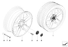 E81 118i N43 3 doors / Wheels/  Bmw Light Alloy Wheel Spider Spoke 140