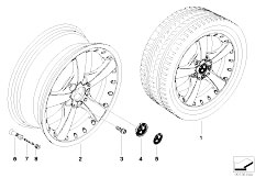 E90 316i N43 Sedan / Wheels/  Bmw Composite Wheel Star Spoke 179