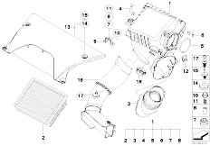 E53 X5 4.8is N62 SAV / Fuel Preparation System Suction Silencer Filter Cartridge