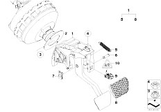 E90N 330i N53 Sedan / Pedals/  Pedal Assembly-2