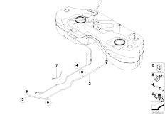 E83 X3 3.0i M54 SAV / Fuel Supply Fuel Pipes Mounting Parts