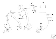 E39 530i M54 Sedan / Restraint System And Accessories/  Front Safety Belt Mounting Parts