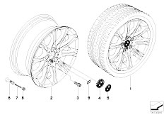 E61 525i M54 Touring / Wheels/  Bmw Alloy Wheel M Double Spoke 135